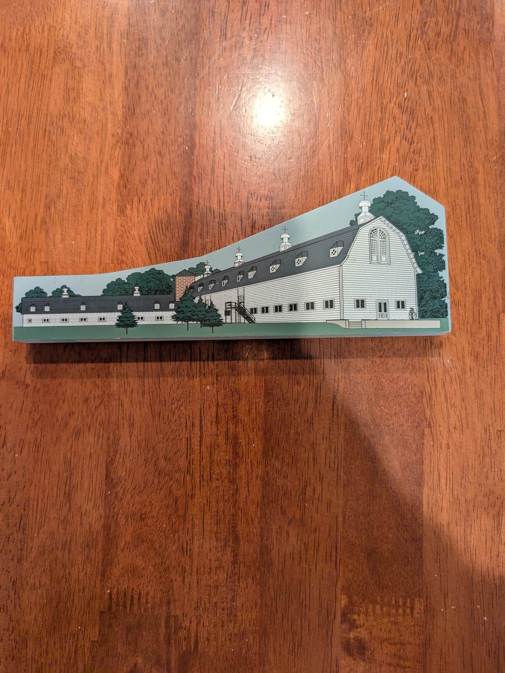 Hometowne Collectibles Wood Plaque William Carey Hall at Abbey Green Lake, WI